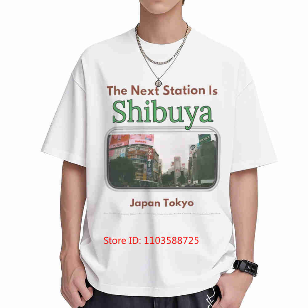 Street Fashion Shibuya - Camiseta de Manga Corta con Diseño