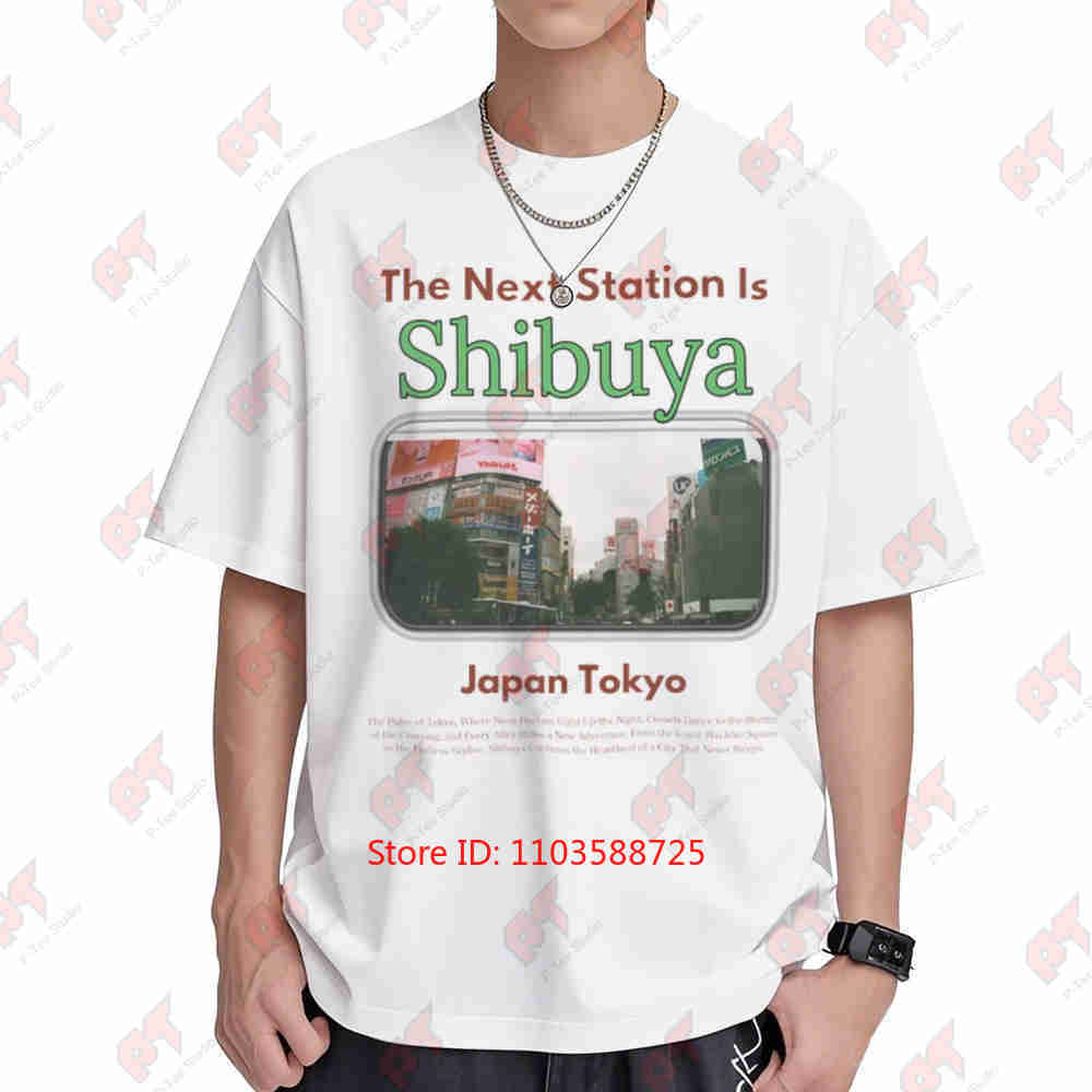 Street Fashion Shibuya - Camiseta de Manga Corta con Diseño