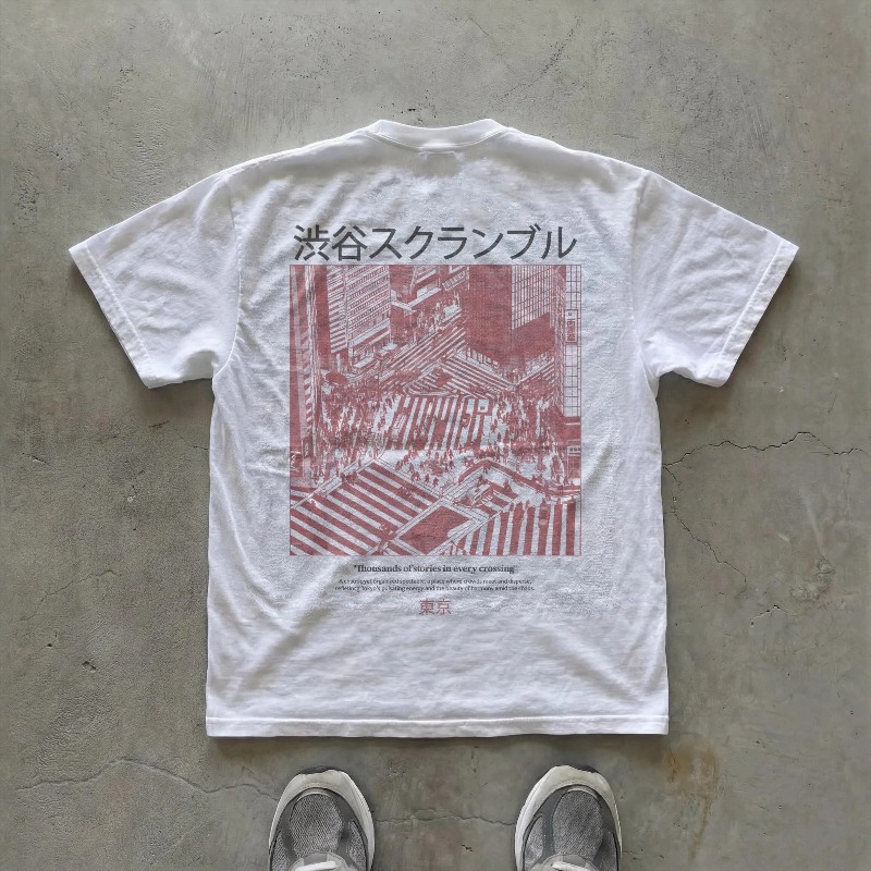 Camiseta con estampado Shibuya - Street Fashion Shibuya reseña y precio