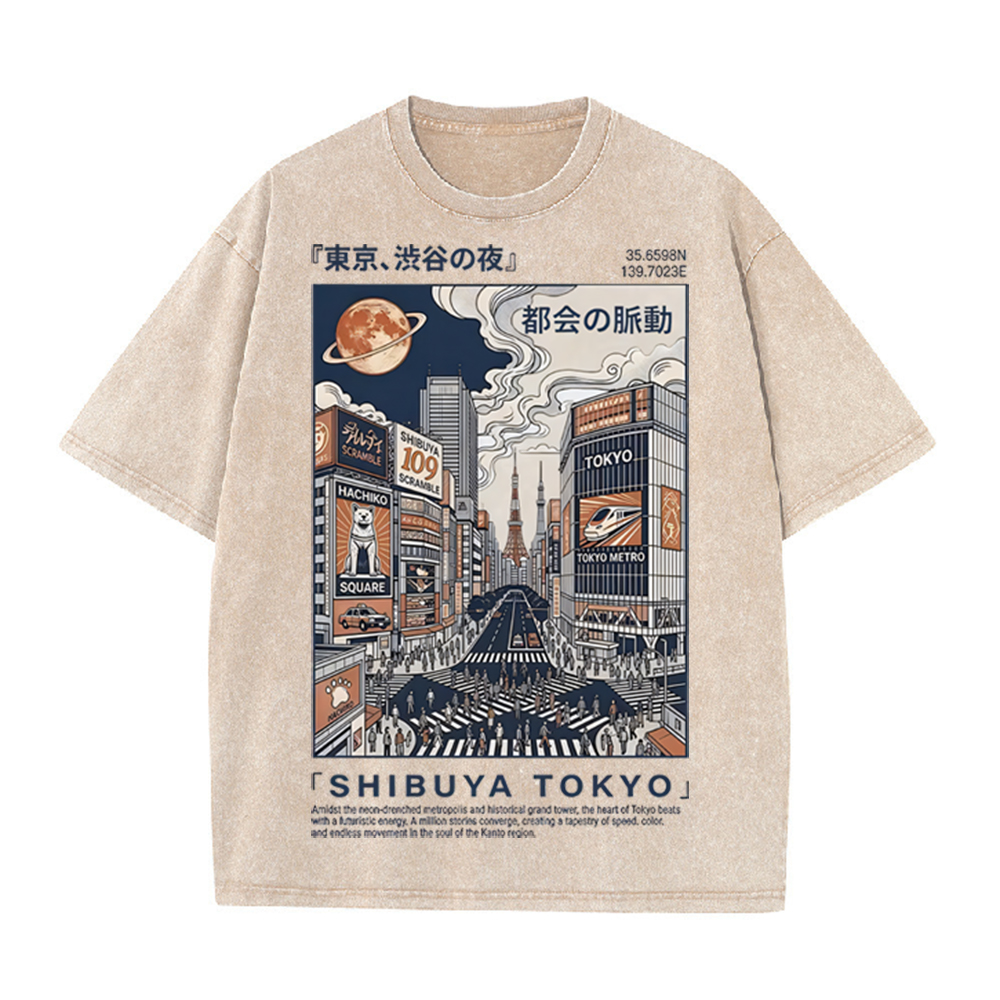 Camiseta Gráfica Urbana Retro  - Street Fashion Shibuya reseña y precio
