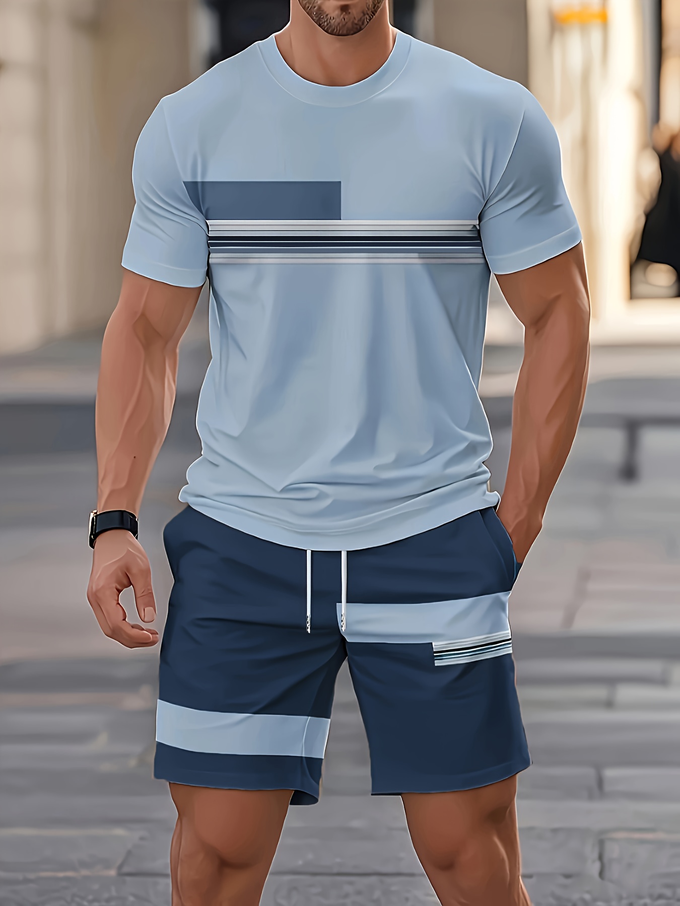Conjuntos de verano para hombr - Street Fashion Outfit reseña y precio