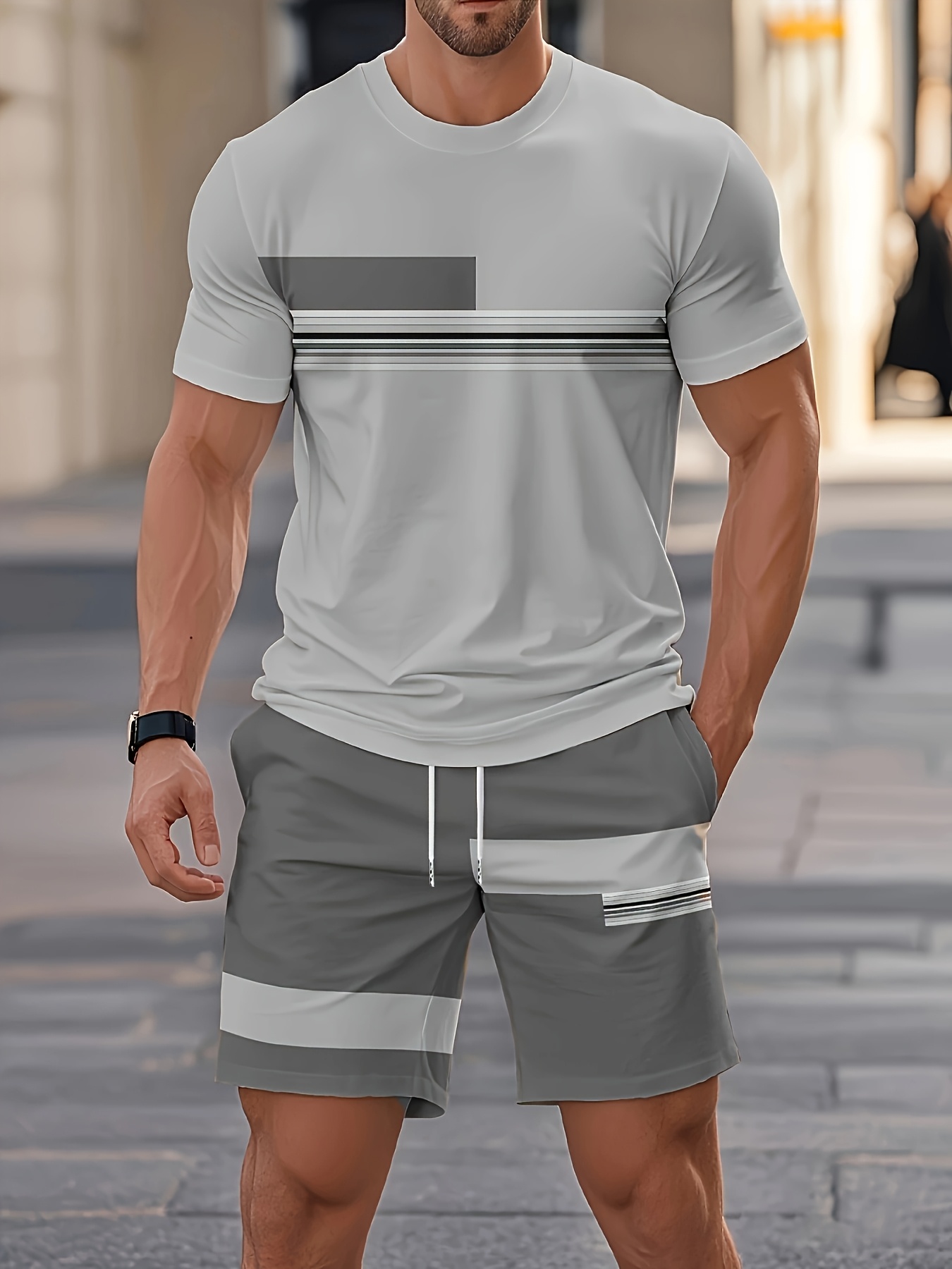 Conjuntos de verano para hombr - Street Fashion Outfit reseña y precio